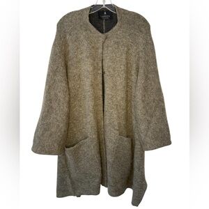 Lanvin Collection Wool Mohair Alpaca Longline Coat Cardigan Gray 90